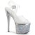 Pleaser ESTEEM-708CHLG Sandali con Plateau Glitter Argento EU-35 / US-5