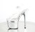 Pleaser ESTEEM-708CHLG Sandali con Plateau Glitter Argento EU-35 / US-5