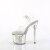 Pleaser ESTEEM-708CK Sandali con Plateau Ologramma Trasparente Argento EU-35 / US-5