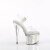 Pleaser ESTEEM-708CK Sandali con Plateau Ologramma Trasparente Argento EU-35 / US-5