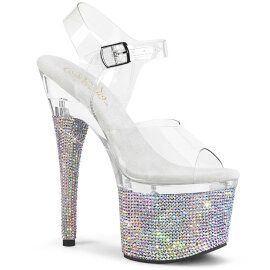 Pleaser ESTEEM-708DM Sandali con Plateau Strass...