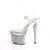 Pleaser ESTEEM-708DM Sandali con Plateau Strass Trasparente Argento EU-35 / US-5