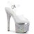 Pleaser ESTEEM-708DM Sandali con Plateau Strass Cromato Trasparente Argento EU-38 / US-8