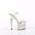 Pleaser ESTEEM-708DM Sandali con Plateau Strass Cromato Trasparente Argento EU-38 / US-8