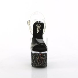 Pleaser ESTEEM-708LG Sandali con Plateau Glitter Trasparente Multicolore EU-38 / US-8