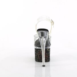 Pleaser ESTEEM-708LG Sandali con Plateau Glitter Trasparente Multicolore EU-38 / US-8