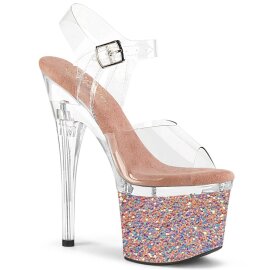 Pleaser ESTEEM-708LG Sandali con Plateau Glitter...
