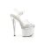 Pleaser ESTEEM-708LG Sandali con Plateau Glitter Trasparente Bianco EU-35 / US-5