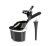 Pleaser ESTEEM-709 Sandali con Plateau Vernice Nero Trasparente EU-40 / US-10