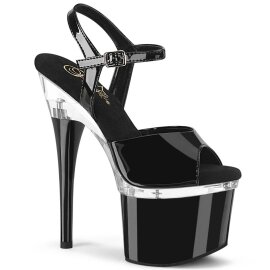 Pleaser ESTEEM-709 Sandali con Plateau Vernice Nero...