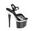 Pleaser ESTEEM-709 Sandali con Plateau Vernice Nero Trasparente EU-35 / US-5