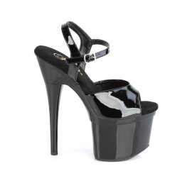 Pleaser ESTEEM-709 Sandali con Plateau Vernice Nero EU-40 / US-10