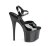Pleaser ESTEEM-709 Sandali con Plateau Vernice Nero EU-40 / US-10