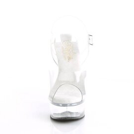 Pleaser EXCITE-608 Sandali con Plateau Trasparente EU-37...