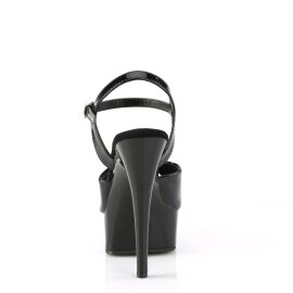 Pleaser EXCITE-609 Sandali con Plateau Vernice Nero EU-40 / US-10
