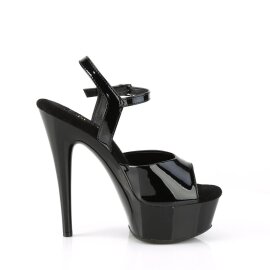 Pleaser EXCITE-609 Sandali con Plateau Vernice Nero EU-35 / US-5