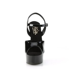 Pleaser EXCITE-609 Sandali con Plateau Vernice Nero EU-39...