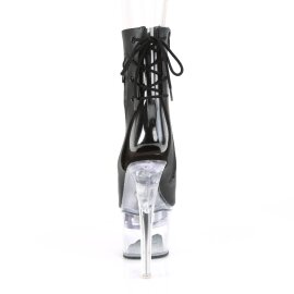 Pleaser FLASHDANCE-1018-7 Stivaletti con Plateau Similpelle Nero EU-35 / US-5