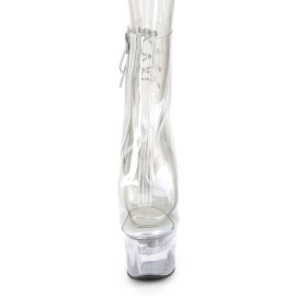 Pleaser FLASHDANCE-1018C-7 Stivaletti con Plateau Trasparente EU-35 / US-5