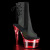 Pleaser FLASHDANCE-1018C-7 Stivaletti con Plateau Trasparente EU-36 / US-6