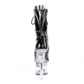 Pleaser FLASHDANCE-1020-7 Stivaletti con Plateau Vernice Nero Multicolore EU-35 / US-5