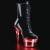 Pleaser FLASHDANCE-1020-7 Stivaletti con Plateau Vernice Nero Multicolore EU-35 / US-5