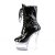 Pleaser FLASHDANCE-1020-7 Stivaletti con Plateau Vernice Nero Multicolore EU-35 / US-5