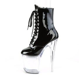 Pleaser FLASHDANCE-1020-8 Stivaletti con Plateau Vernice Nero Multicolore EU-35 / US-5