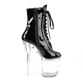 Pleaser FLASHDANCE-1020-8 Stivaletti con Plateau Vernice Nero Multicolore EU-35 / US-5