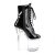Pleaser FLASHDANCE-1020-8 Stivaletti con Plateau Vernice Nero Multicolore EU-35 / US-5
