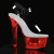 Pleaser FLASHDANCE-608CH Sandali con Plateau Trasparente Multicolore EU-40 / US-10