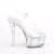 Pleaser FLASHDANCE-608CH Sandali con Plateau Trasparente Multicolore EU-39 / US-9