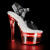 Pleaser FLASHDANCE-708 Sandali con Plateau Trasparente Multicolore EU-37 / US-7