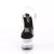 Pleaser FLASHDANCE-708 Sandali con Plateau Trasparente Nero EU-36 / US-6