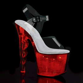 Pleaser FLASHDANCE-708SCH Sandali con Plateau Trasparente...