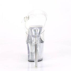 Pleaser FLASHDANCE-708SCH Sandali con Plateau Trasparente Multicolore EU-40 / US-10