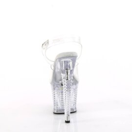 Pleaser FLASHDANCE-708SPEC Sandali con Plateau Trasparente Multicolore EU-36 / US-6