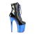 Pleaser FLAMINGO-1020 Stivaletti con Plateau Vernice Cromato Nero Blu EU-35 / US-5