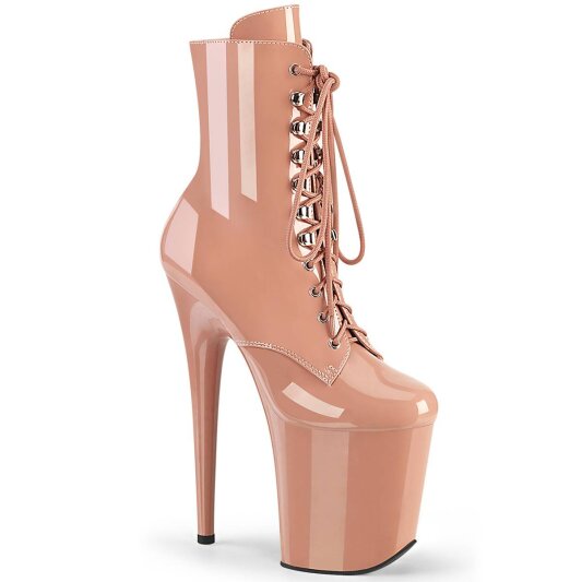 Pleaser FLAMINGO-1020 Stivaletti con Plateau Vernice Blush EU-41 / US-11