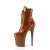 Pleaser FLAMINGO-1020 Stivaletti con Plateau Vernice Caramello EU-40 / US-10