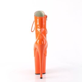 Pleaser FLAMINGO-1020 Stivaletti con Plateau Vernice Arancione EU-41 / US-11