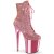 Pleaser FLAMINGO-1020CHRS Stivaletti con Plateau Strass Cromato Rosa Chiaro EU-40 / US-10