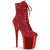 Pleaser FLAMINGO-1020CHRS Stivaletti con Plateau Strass Cromato Rosso EU-42 / US-12
