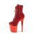 Pleaser FLAMINGO-1020CHRS Stivaletti con Plateau Strass Cromato Rosso EU-42 / US-12
