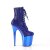 Pleaser FLAMINGO-1020CHRS Stivaletti con Plateau Strass Cromato Blu EU-40 / US-10