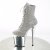 Pleaser FLAMINGO-1020CHRS Stivaletti con Plateau Strass Cromato Argento EU-38 / US-8