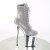 Pleaser FLAMINGO-1020CHRS Stivaletti con Plateau Multi Strass Cromato Argento EU-42 / US-12