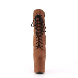 Pleaser FLAMINGO-1020FS Stivaletti con Plateau Camoscio Sintetico Caramello EU-40 / US-10