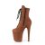 Pleaser FLAMINGO-1020FS Stivaletti con Plateau Camoscio Sintetico Caramello EU-40 / US-10