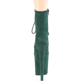Pleaser FLAMINGO-1020FS Stivaletti con Plateau Scamosciato Verde EU-35 / US-5